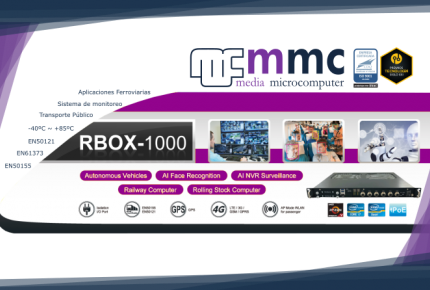 RBOX-1000 diseñado para aplicaciones ferroviarias y de transporte público.