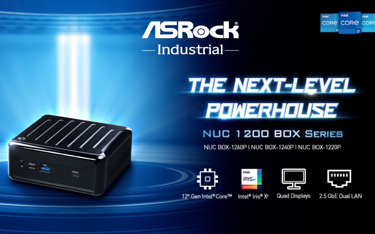 ASRock Industrial lanza los mini PCs de la serie NUC 1200 BOX del siguiente nivel de Powerhouse