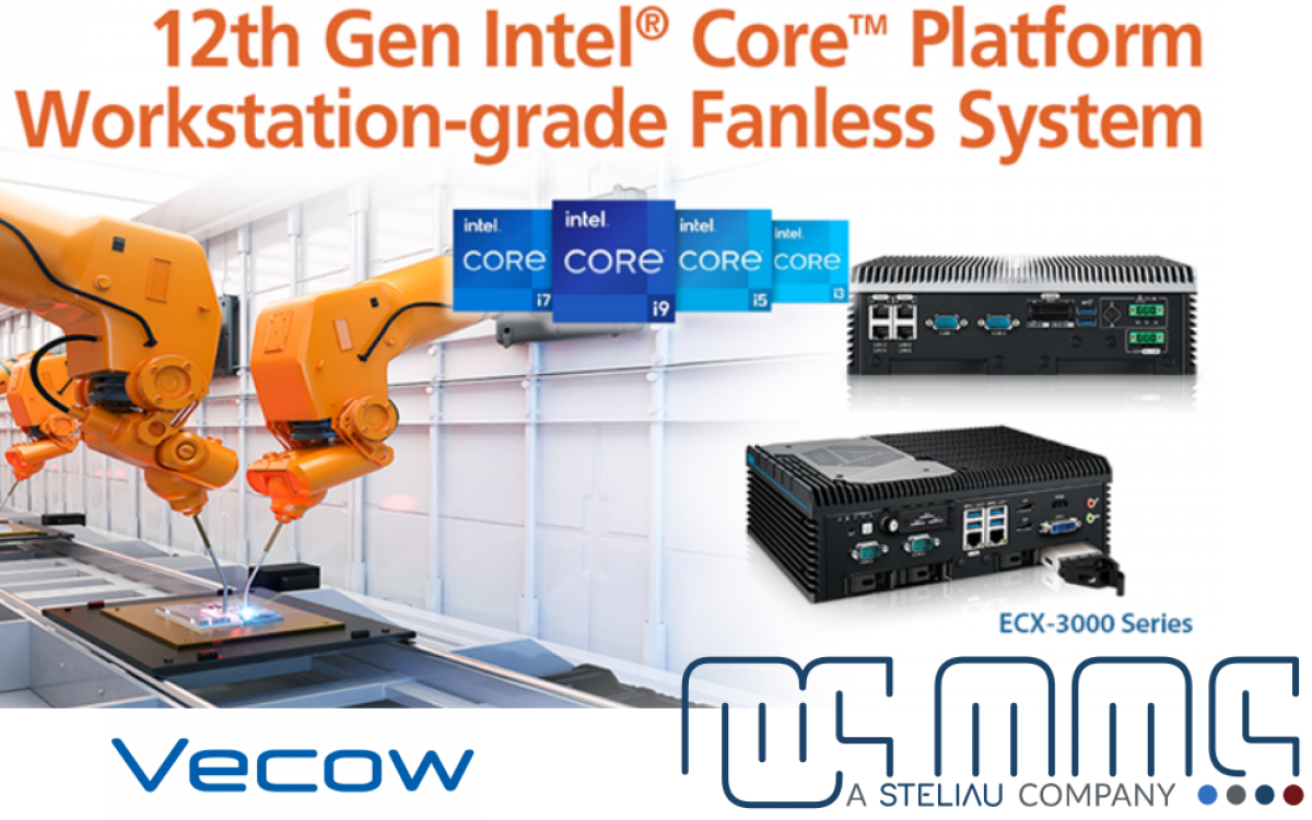 Ya están disponibles los equipos fanless con 12ª generación ECX-3000 de Vecow